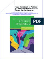 Full Ebook of The Cambridge Handbook of Political Psychology Cambridge Handbooks in Psychology Danny Osborne Online PDF All Chapter