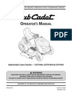 Perator S Anual: Hydrostatic Lawn Tractor - Lgt1050, Lgtx1054 & Lgt1054