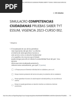 Simulacro Competencias Ciudadanas Pruebas Saber Tyt Essum, Vigencia 2023-Curso 002