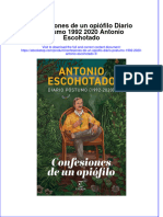 Full Download Confesiones de Un Opiofilo Diario Postumo 1992 2020 Antonio Escohotado 3 Online Full Chapter PDF