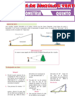 Ejercicios de Ángulos Verticales para Quinto Grado de Secundaria