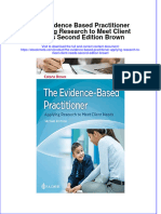 Full Ebook of The Evidence Based Practitioner Applying Research To Meet Client Needs Second Edition Brown Online PDF All Chapter