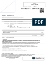 Precotización:: de Su Cita. Agradecemos Se Presente