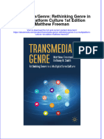 Full Ebook of Transmedia Genre Rethinking Genre in A Multiplatform Culture 1St Edition Matthew Freeman Online PDF All Chapter