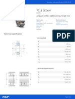 7311 BEGAM: Angular Contact Ball Bearings, Single Row