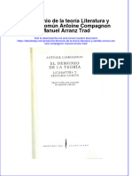 Full Download El Demonio de La Teoria Literatura Y Sentido Comun Antoine Compagnon Manuel Arranz Trad Online Full Chapter PDF