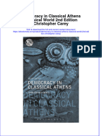 Full Ebook of Democracy in Classical Athens Classical World 2Nd Edition Christopher Carey Online PDF All Chapter