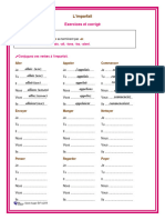 L Imparfait Conjugaison Exercices Et Corrige PDF 2