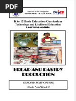 K To 12 Tle Curriculum Guide For Bread and Pastry Production