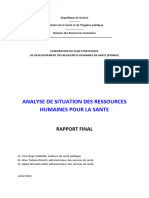 Analyse de Situation Des Ressources Humaines Pour La Santé