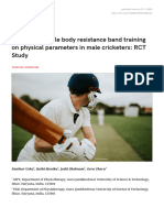 Efficacy of Whole Body Resistance Band Training On Physical Parameters in Male Cricketers - RCT Study