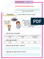 Ficha Comunicacion - Escribimos Una Descripcion Del Lugar Donde Vivimos