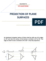 Projections of Plane Surfaces