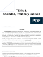 TEMA 8 - Sociedad, Política y Justicia