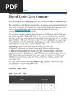 Digital Logic Gates Summary