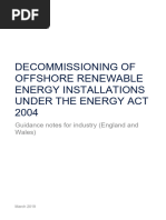 Decommisioning Offshore Renewable Energy Installations Energy Act 2004 Guidance Industry 1