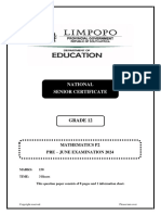 PRE - JUNE 2024 MATHS GR 12 Paper 2