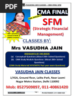 CMA SFM Vasudha Maam