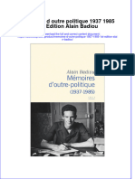 PDF of Memoires D Outre Politique 1937 1985 1St Edition Alain Badiou Full Chapter Ebook