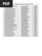 List 2 Sem II Repeater List With Email Id