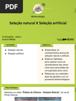 Aula 1 - Seleção Natural X Seleção Artificial