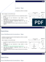 Exercícios: Tema: Detalhamento de Armaduras - Vigas