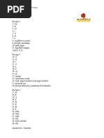 Reading ANSWER KEY