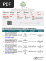 Statement of Encumbrance On Property: Registration and Stamps Department