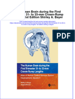 Full Ebook of The Human Brain During The First Trimester 31 To 33 MM Crown Rump Lengths 1St Edition Shirley A Bayer Online PDF All Chapter