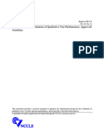 User Protocol For Evaluation of Qualitative Test Performance Approved Guideline