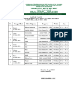 Jadwal Pengawas Uamnu 2024