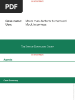 Case Name: Motor Manufacturer Turnaround Use:: Mock Interviews