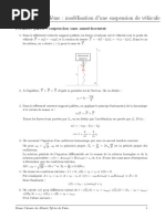 Premier Problème: Modélisation D'une Suspension de Véhicule