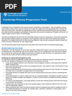 Cambridge Primary Progression Tests Dec 2022 - tcm142-592511