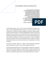 La Educación Como Proceso Socializador y Creador de La Conciencia Crítica y Transformadora