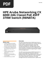 HPE Aruba Networking CX 6000 24G Class4 PoE 4SFP 370W Switch-PSN1014138707WWEN