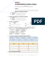 Examen Anual de Az. Verbal 4 Grado