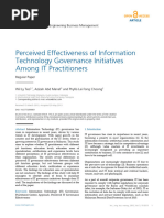 Perceived Effectiveness of Information Technology Governance Initiatives Among IT Practitioners