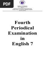 FOURTH Quarter Examination in English 7 1