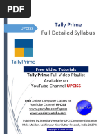 Tally Prime Full Detailed Syllabus