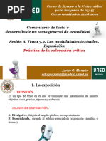 CT - S6 - Tema3.3. Modalidad Textual. Exposición