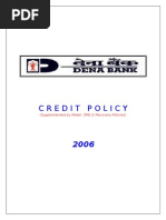 Credit Policy 2006