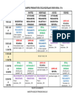 Horario de Los Campos Formativos Ciclo Escolar 2023