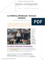 La Maline, Rimbaud - Analyse Linéaire Pour Le Bac Français