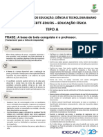 Idecan 2019 If Baiano Professor Educacao Fisica Prova