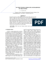 Effect of GTAW On The Tensile Strength and Hardnes