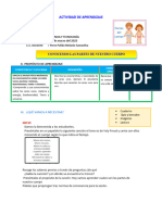 Sesión de Ciencia y Tecnologia Las Partes Del Cuerpo