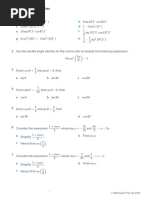 6.05 Double Angle Identities - Worksheet