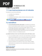 ESCUELA DE CONDUCTORES. Tema 7. Normas de Circulación