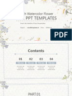 Fresh Watercolor Flower Presentation Template